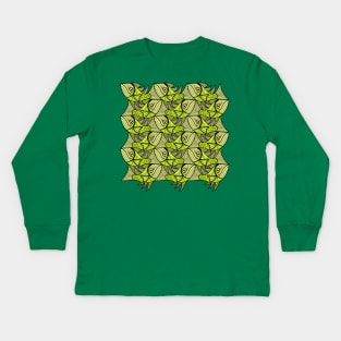 Escher fish pattern XII Kids Long Sleeve T-Shirt